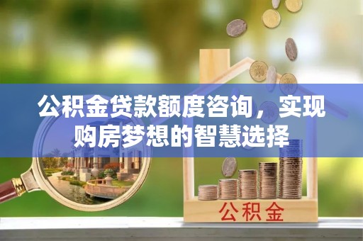 蕉岭公积金贷款额度咨询，实现购房梦想的智慧选择